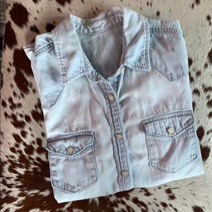 Vintage wash denim shirt